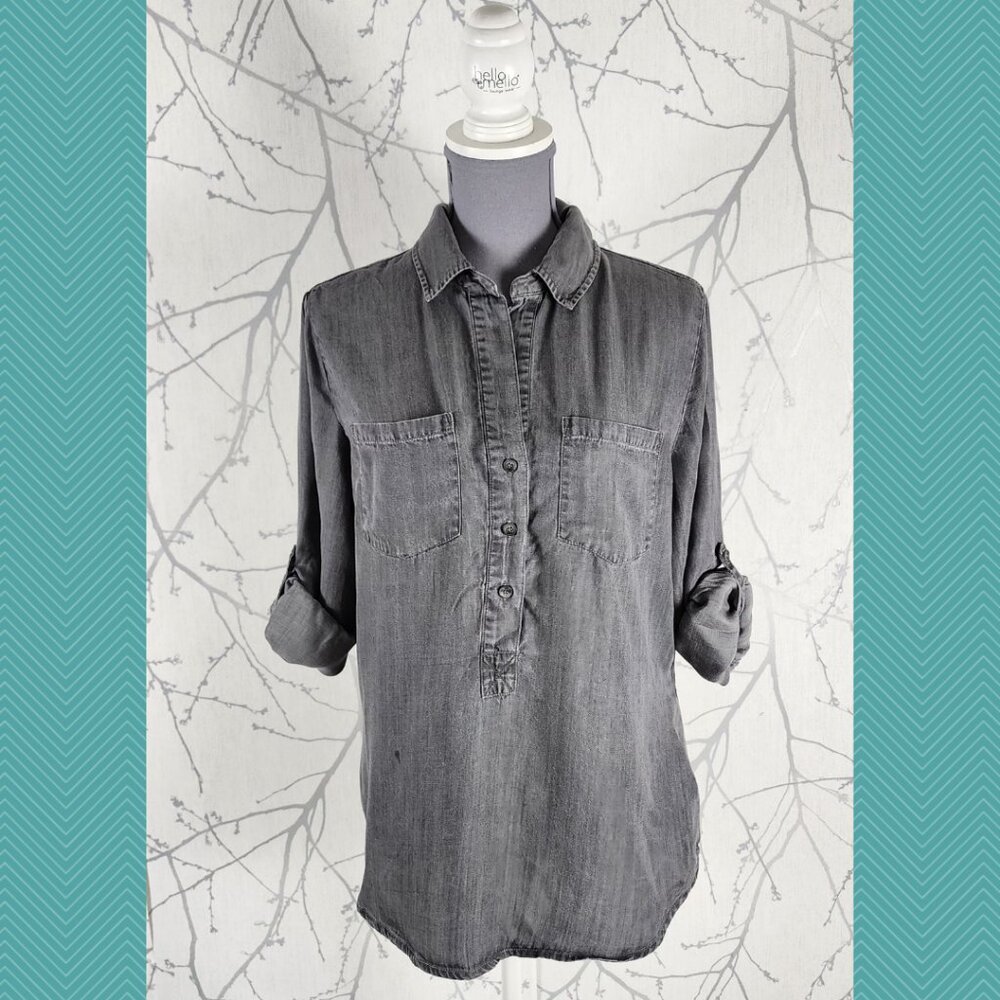 Hester & Orchard Gray 100% Tencel Popover Shirt